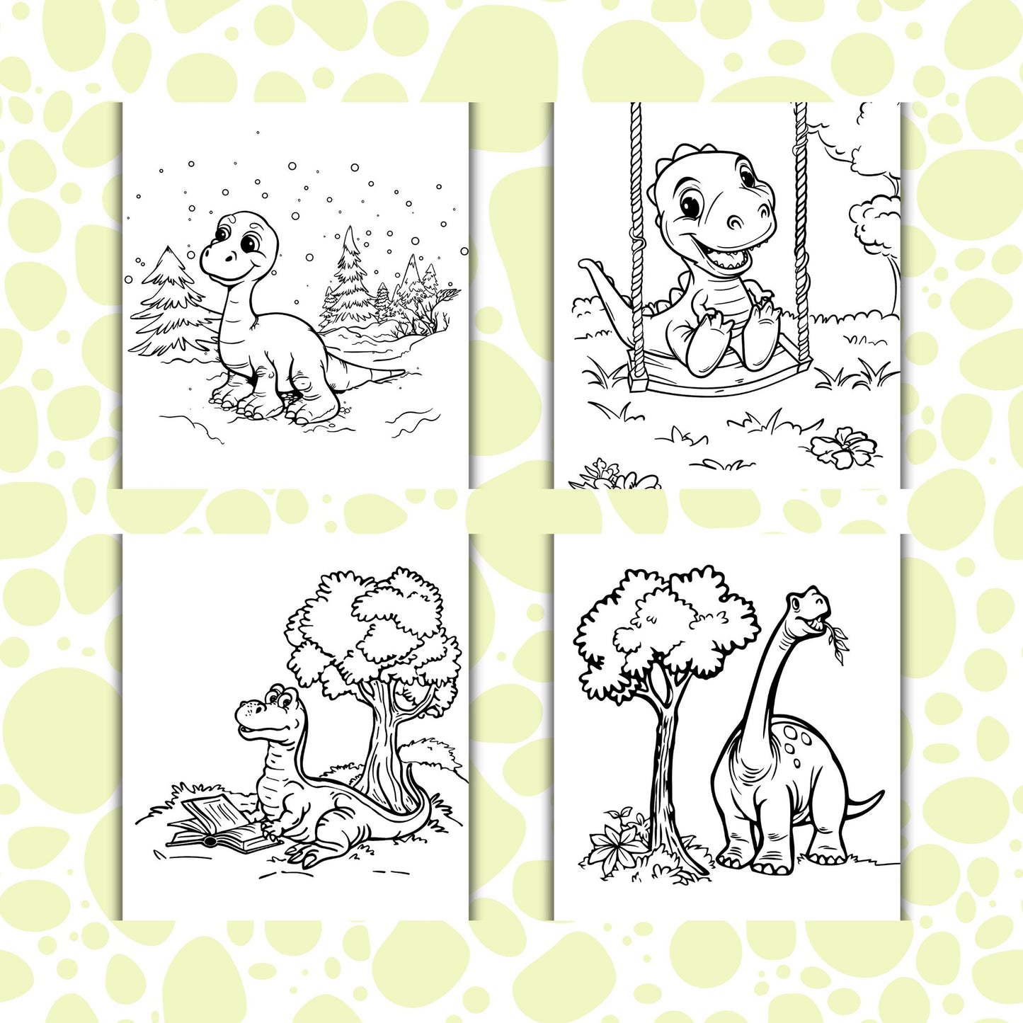 Cute Dinosaurs Coloring Pages