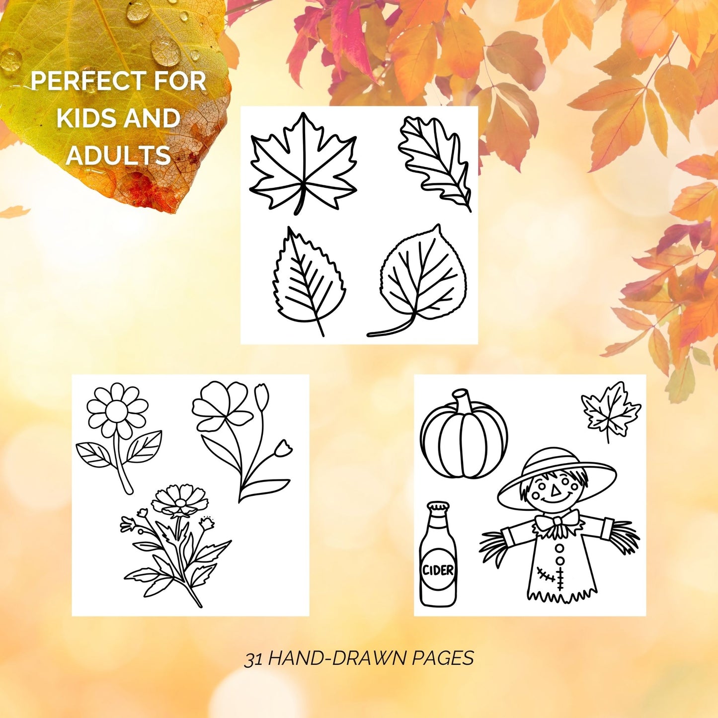 Cozy Autumn Coloring Pages