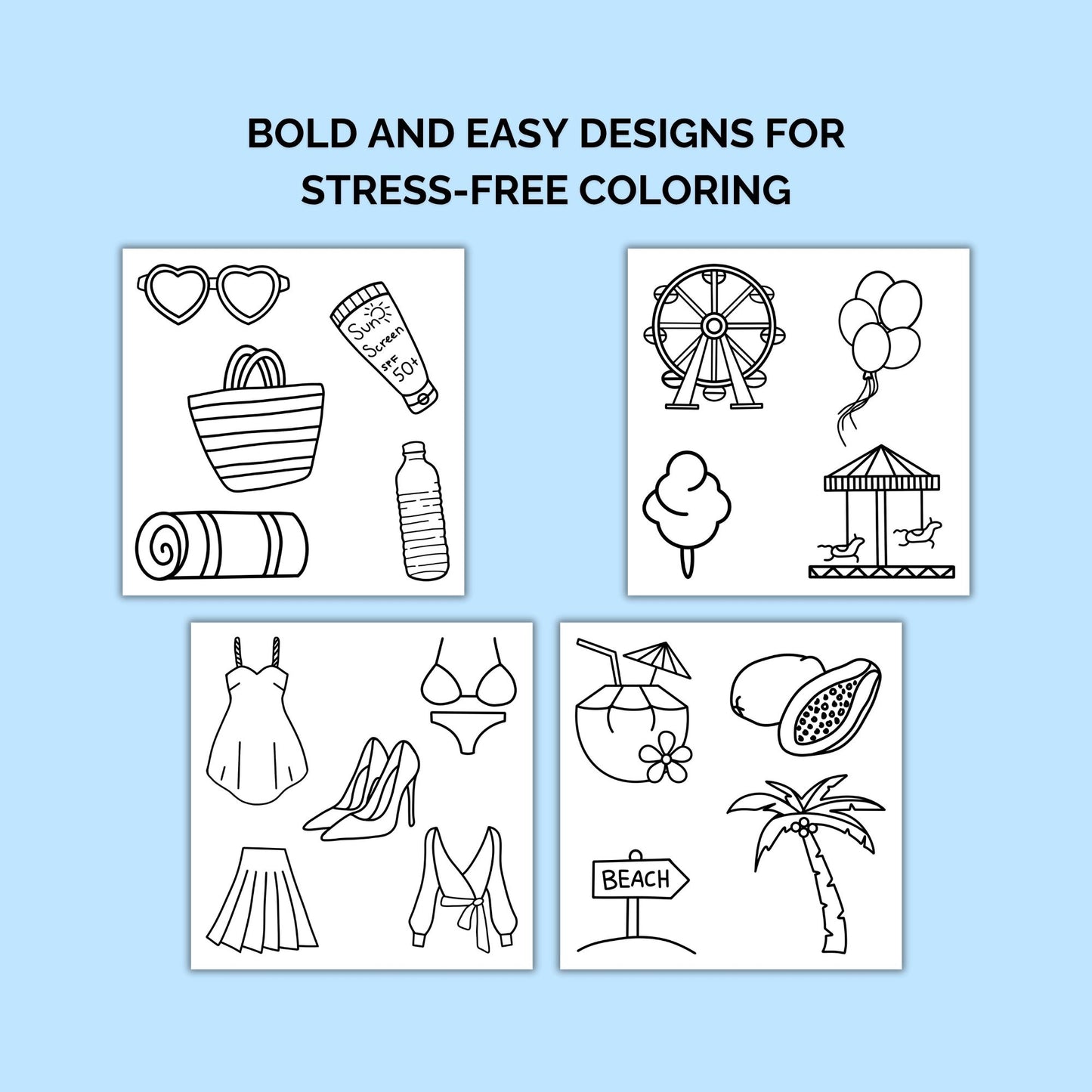 Summer Life Coloring Pages