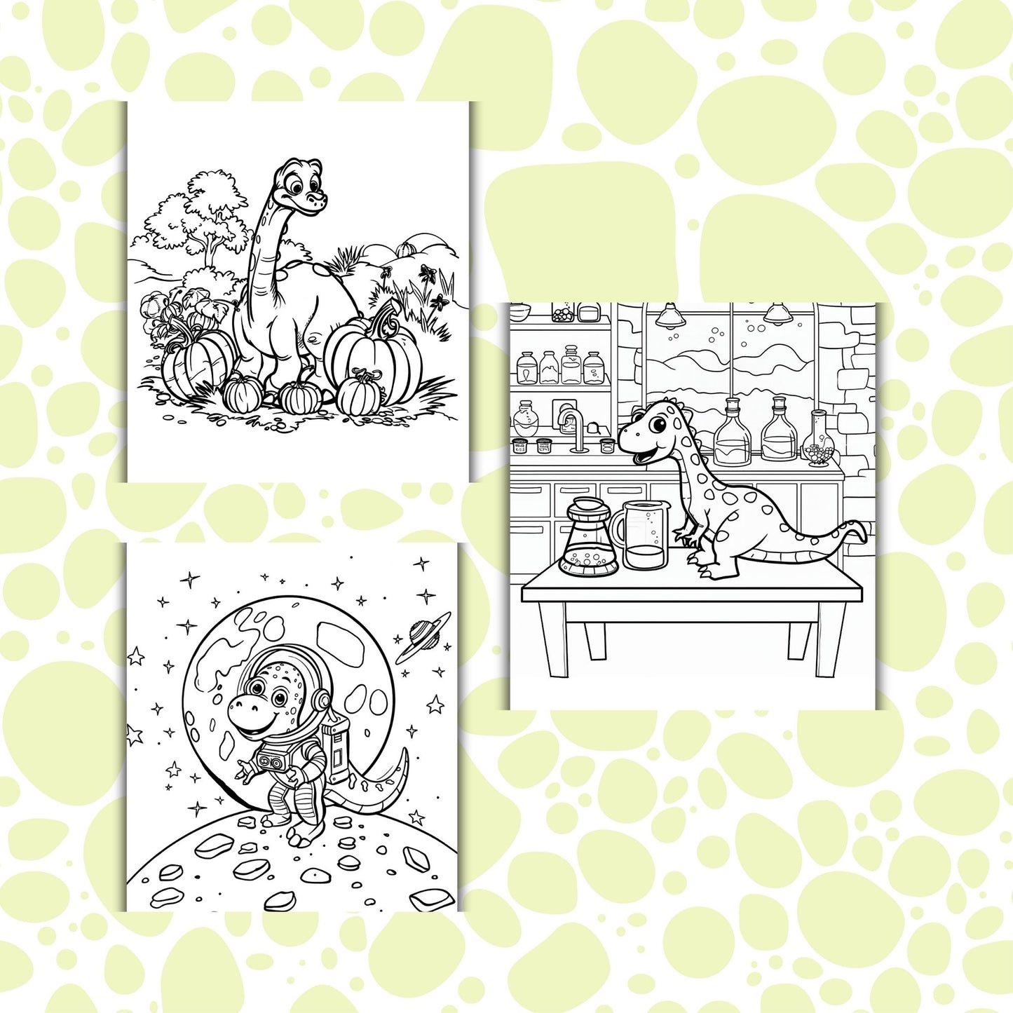 Cute Dinosaurs Coloring Pages