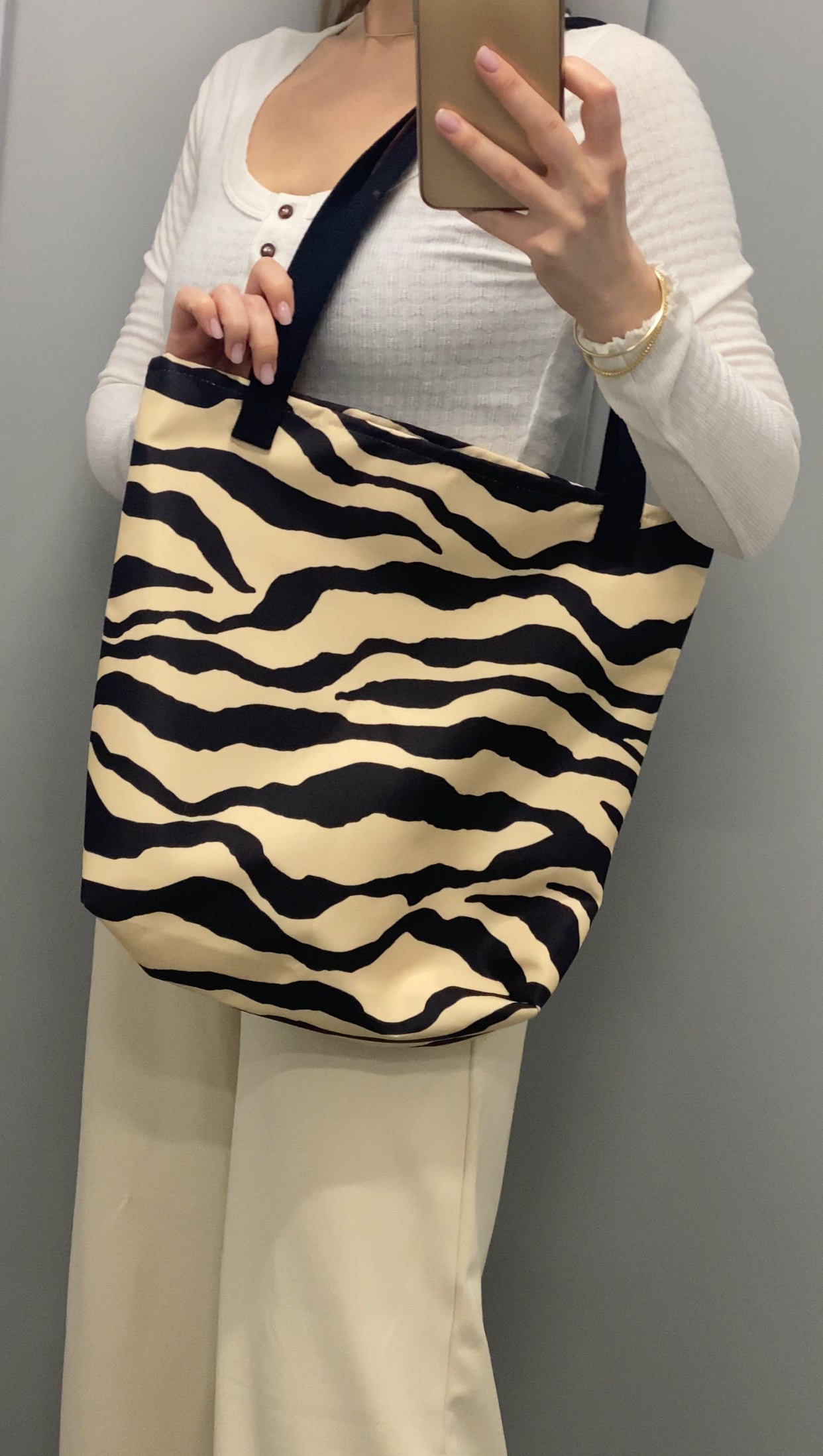 Zebra Print Shopper Bag