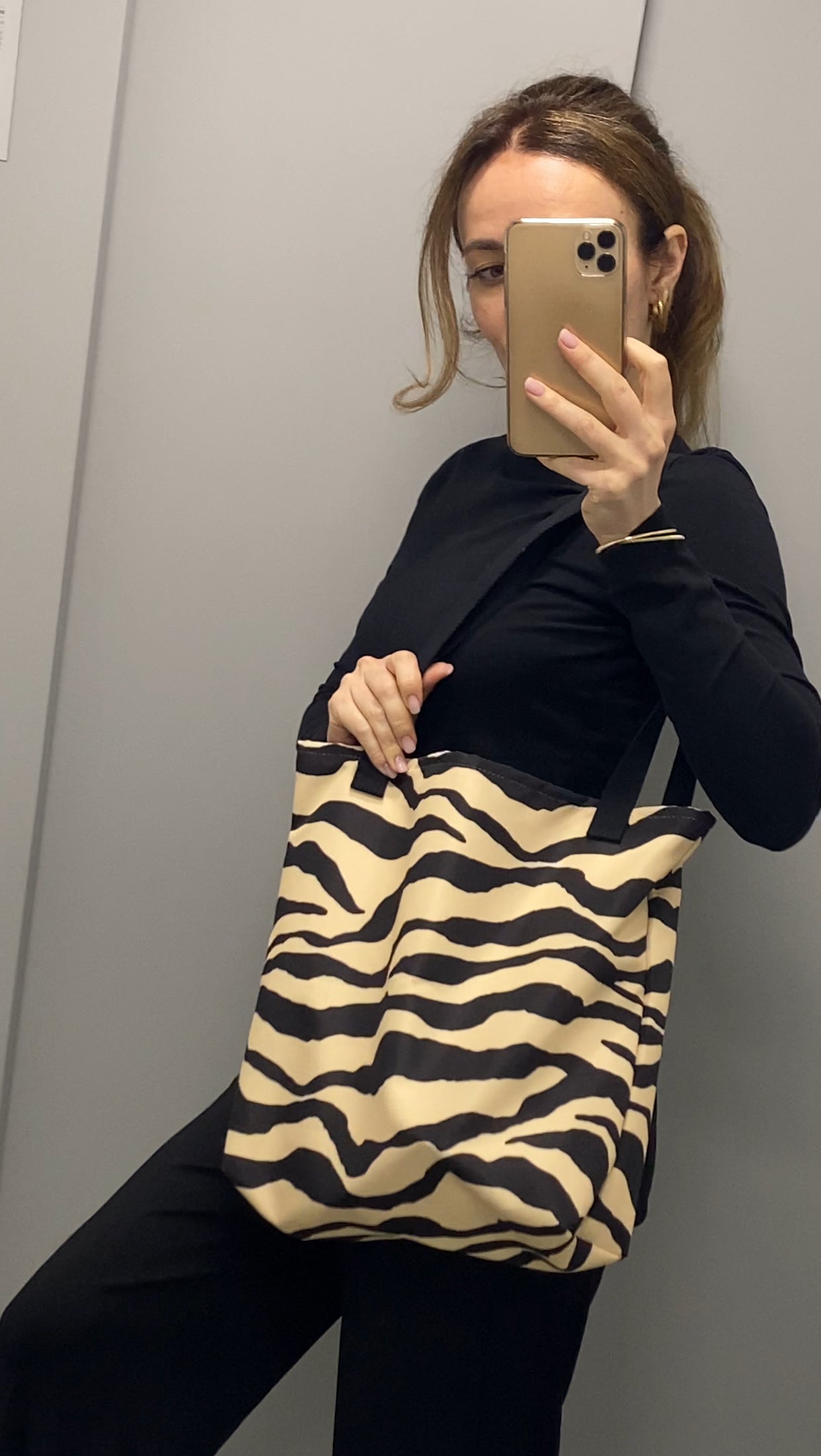 Zebra Print Shopper Bag
