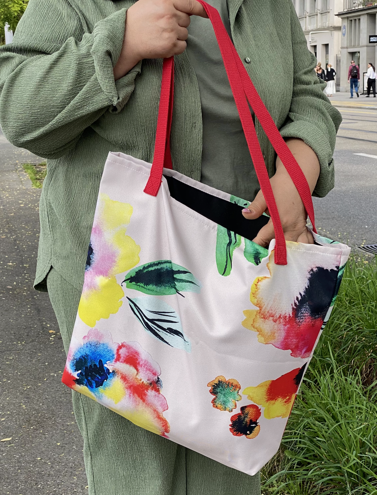 Watercolor Flowers Tote Bag