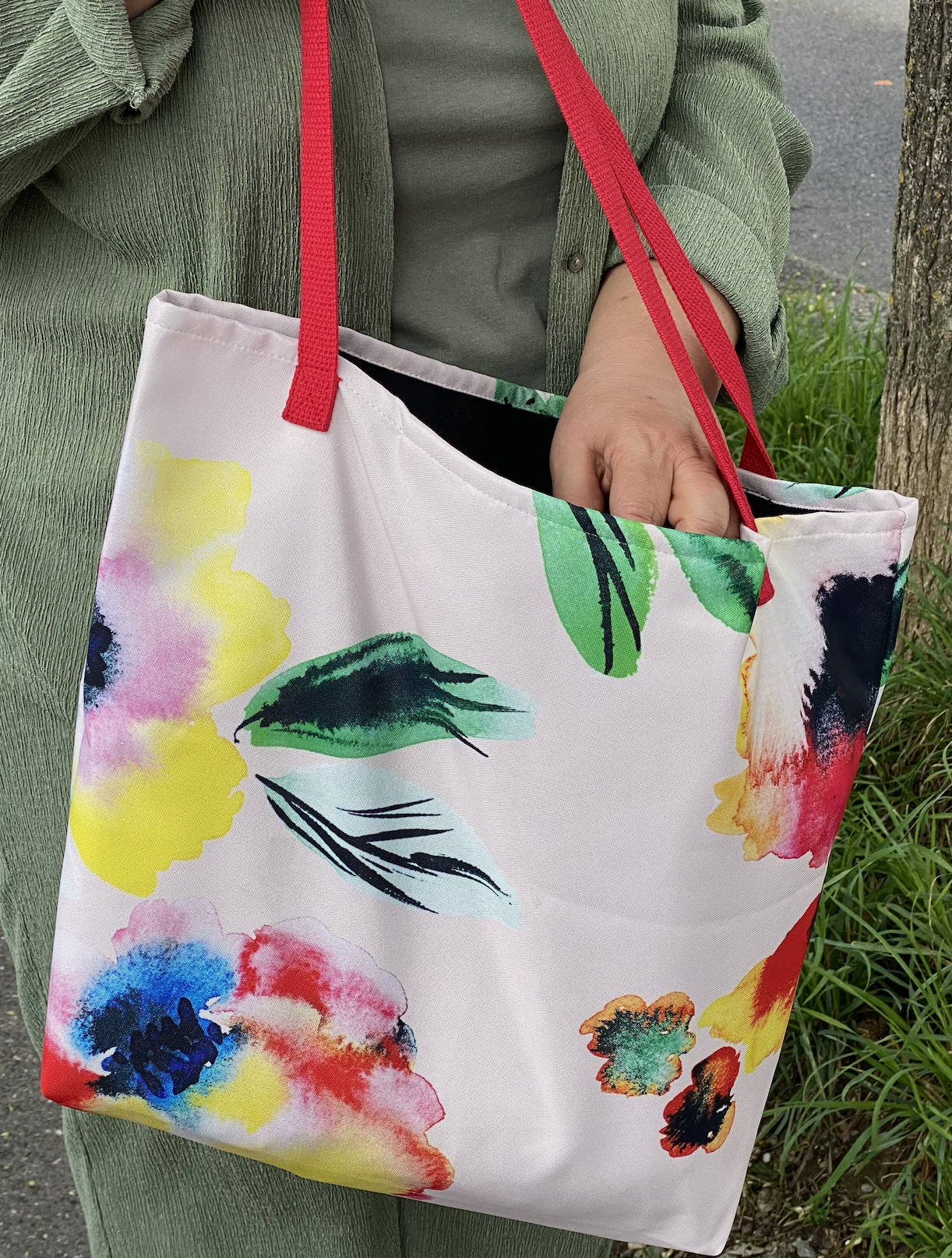 Watercolor Flowers Tote Bag