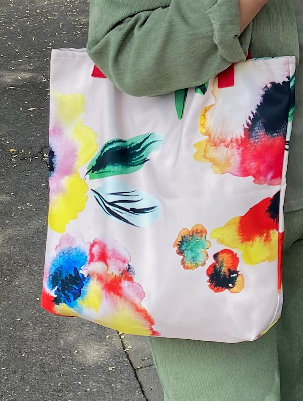 Watercolor Flowers Tote Bag