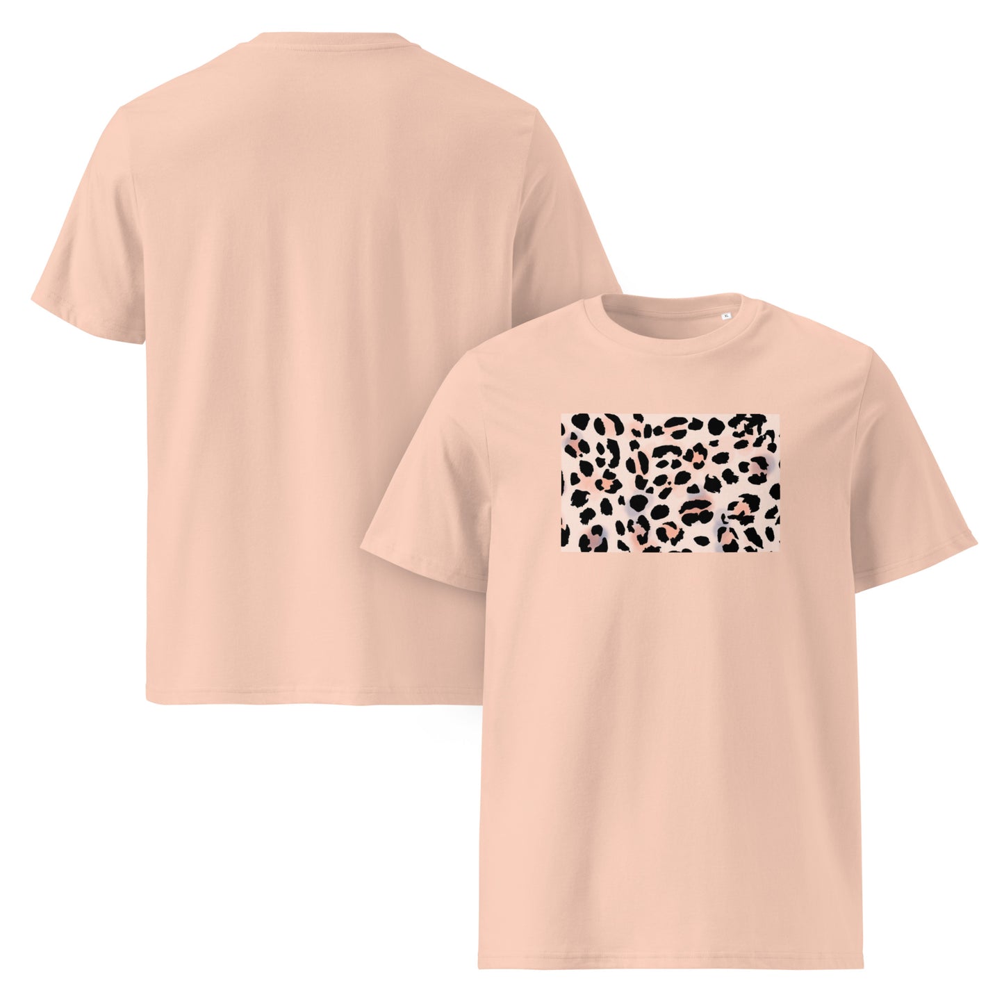 Leopard Print T-Shirt in Peach & Black