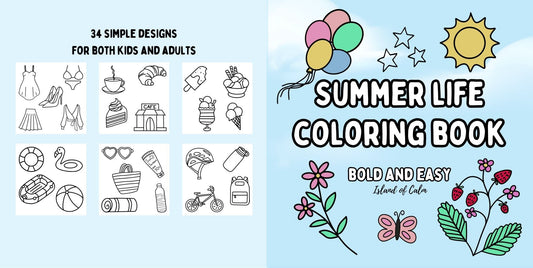 Summer Life Coloring Book