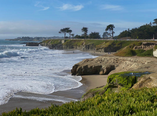 Beach shoreline with water — slow living by the water blog post