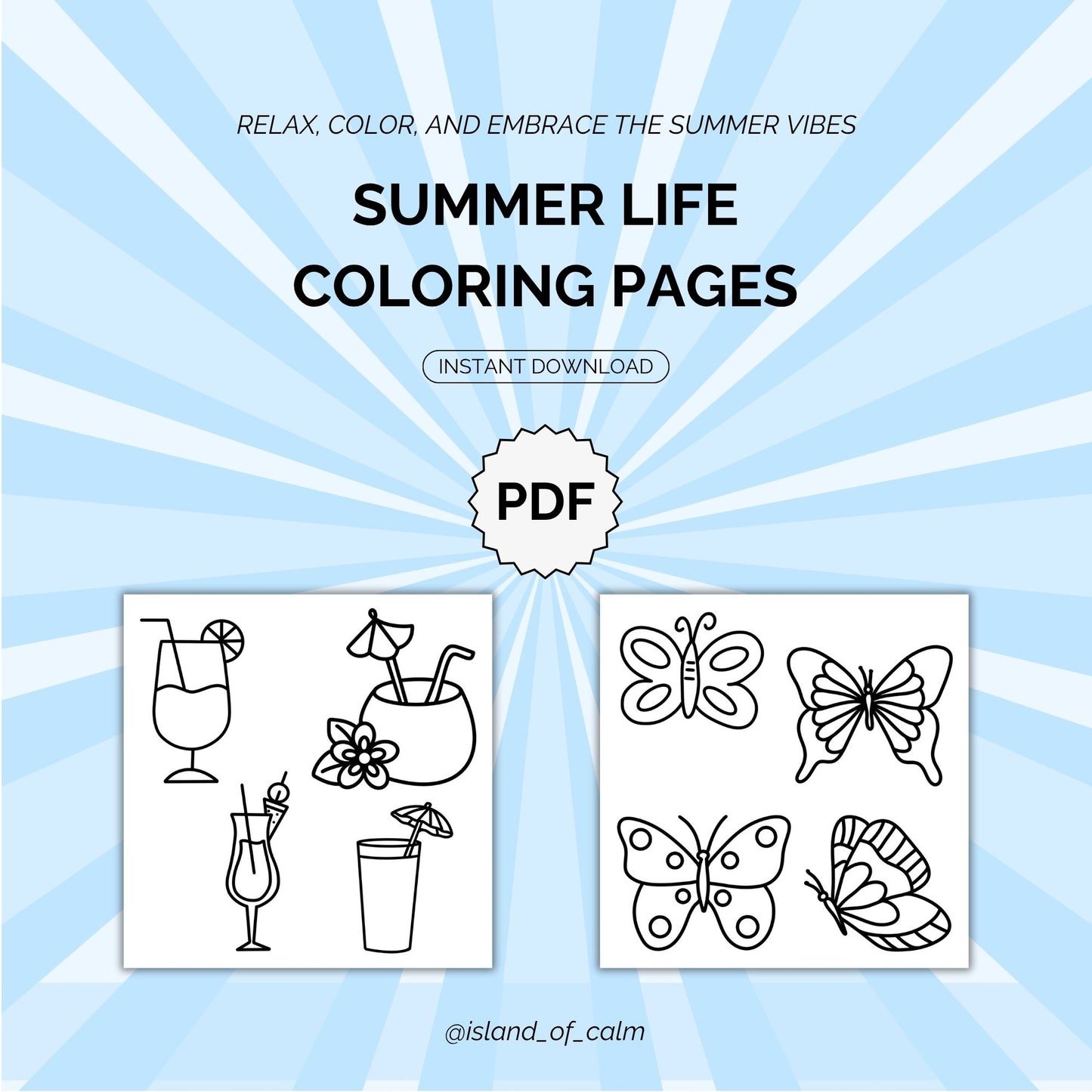 Summer Life Coloring Pages
