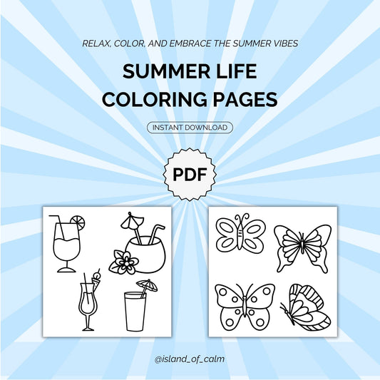 Summer Life Coloring Pages