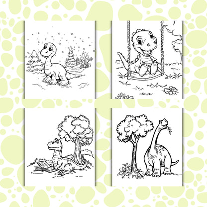 Cute Dinosaurs Coloring Pages