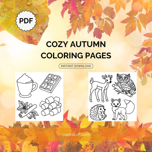 Cozy Autumn Coloring Pages
