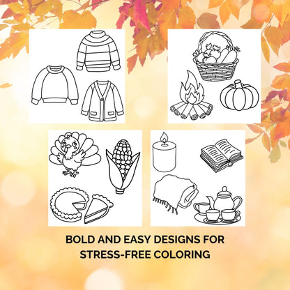 Cozy Autumn Coloring Pages