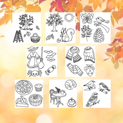Cozy Autumn Coloring Pages