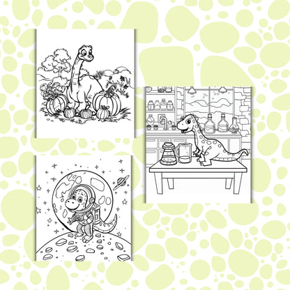 Cute Dinosaurs Coloring Pages