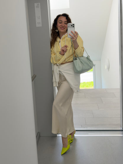Yellow Cropped Windbreaker – Women’s Waterproof Lightweight Jacket