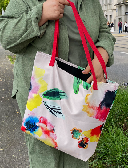 Watercolor Flowers Tote Bag