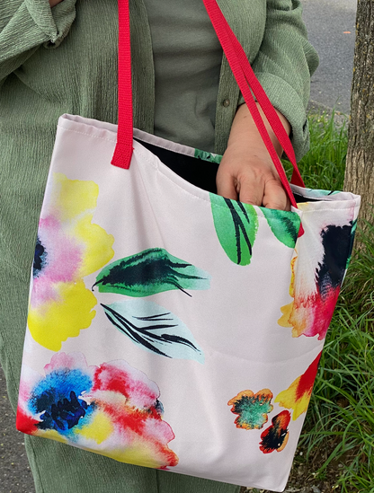 Watercolor Flowers Tote Bag