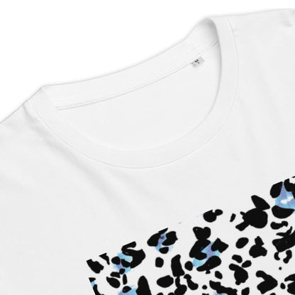 Blue Leopard Print T-Shirt in Black & White