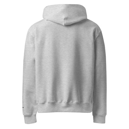 Minimalist cotton fleece sweatshirt, oversized relaxed fit, soft brushed interior for warmth and comfort.