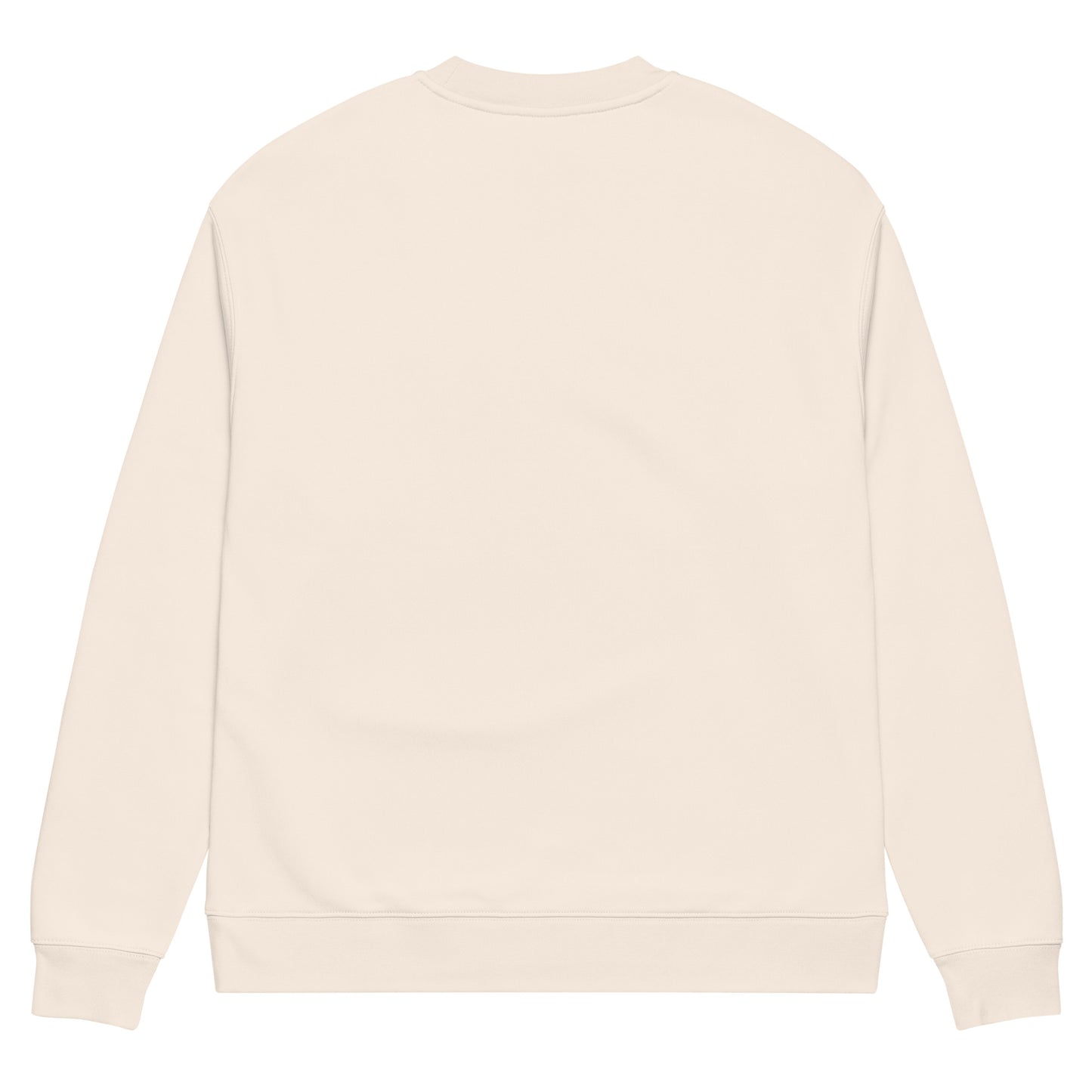 Back view of unisex relaxed fit cotton blend sweatshirt with clean minimalist design